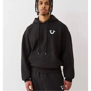 True Religion Charcoal Hoodie for Men.